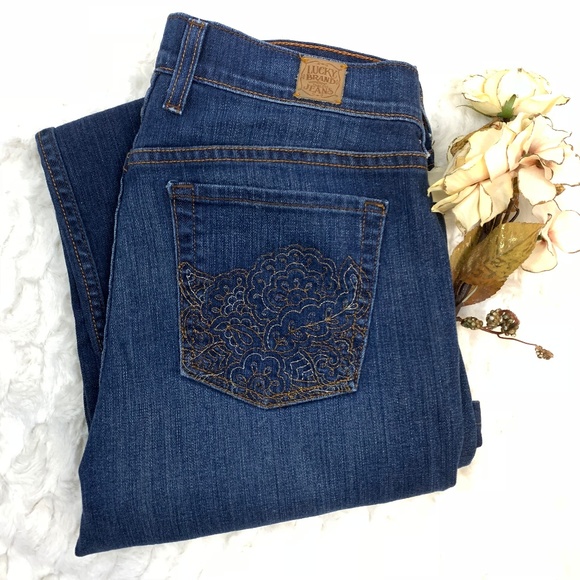 Lucky Brand Denim - Lucky Sweet N Low Floral Shimmer Pocket Jeans